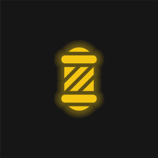 Жовта сяюча неонова ікона перукарня
 - Вектор, зображення