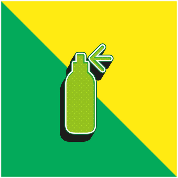 Краса Парфуми Зелений і жовтий сучасний 3d векторний логотип ікони - Вектор, зображення