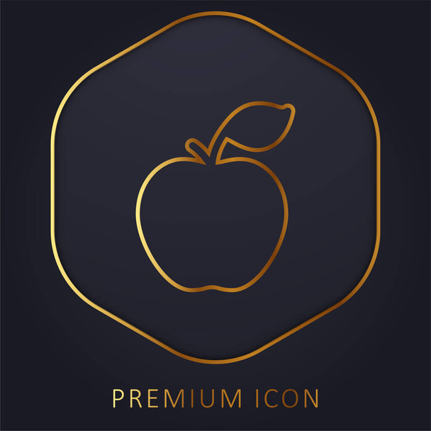 Ligne d'or Apple logo premium ou icône - Vecteur, image