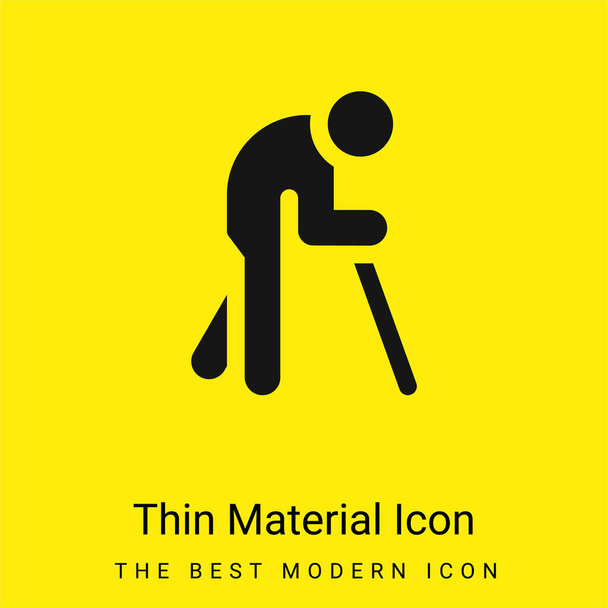 Ślepy minimalny jasny żółty materiał ikona - Wektor, obraz