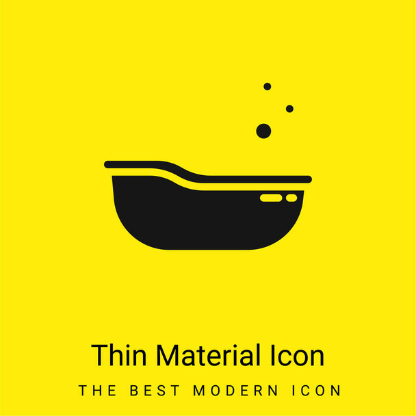 Baby Tub minimaal helder geel materiaal icoon - Vector, afbeelding