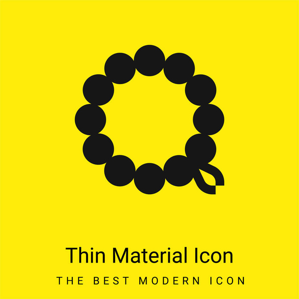 Bracelet minimal bright yellow material icon - Vector, Image