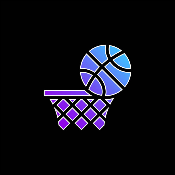 Баскетбол синій градієнт Векторна піктограма
 - Вектор, зображення