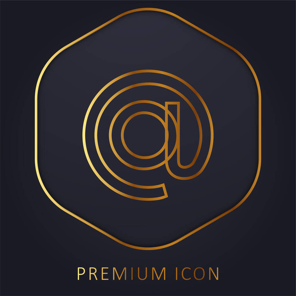 En la línea de oro logotipo premium o icono - Vector, imagen