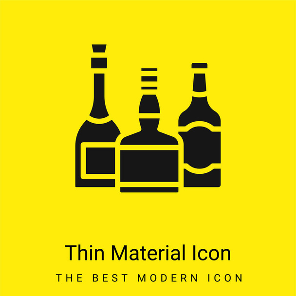 Alkohol minimální jasně žlutý materiál ikona - Vektor, obrázek