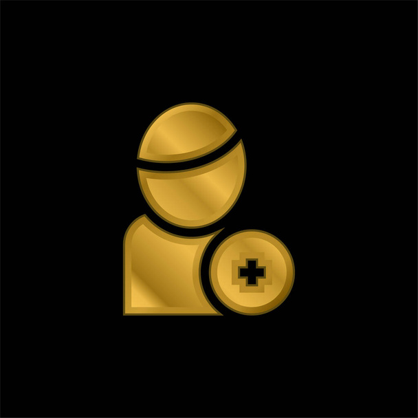 Додати Золота металева значок друга або вектор логотипу
 - Вектор, зображення