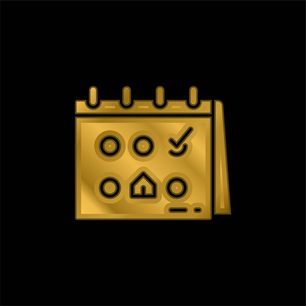 Бронювання золотої металевої іконки або вектор логотипу
 - Вектор, зображення
