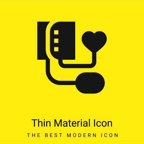Vérnyomás minimális fényes sárga anyag ikon - Vektor, kép