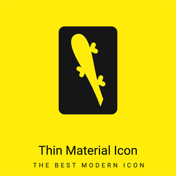 Ace Of Clubs minimální jasně žlutá ikona materiálu - Vektor, obrázek