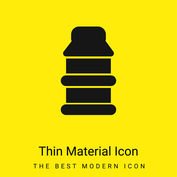 Biberon Variante minimale icône de matériau jaune vif - Vecteur, image