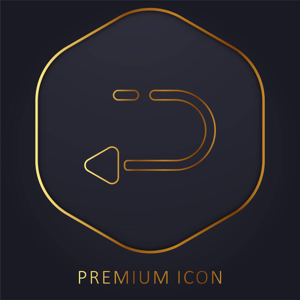 Logotipo premium de línea dorada o icono - Vector, Imagen