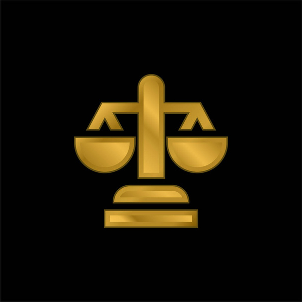 Equilibrio oro placcato icona metallica o logo vettoriale - Vettoriali, immagini