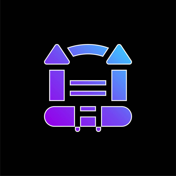 Bouncy Castle modrý gradient vektorová ikona - Vektor, obrázek