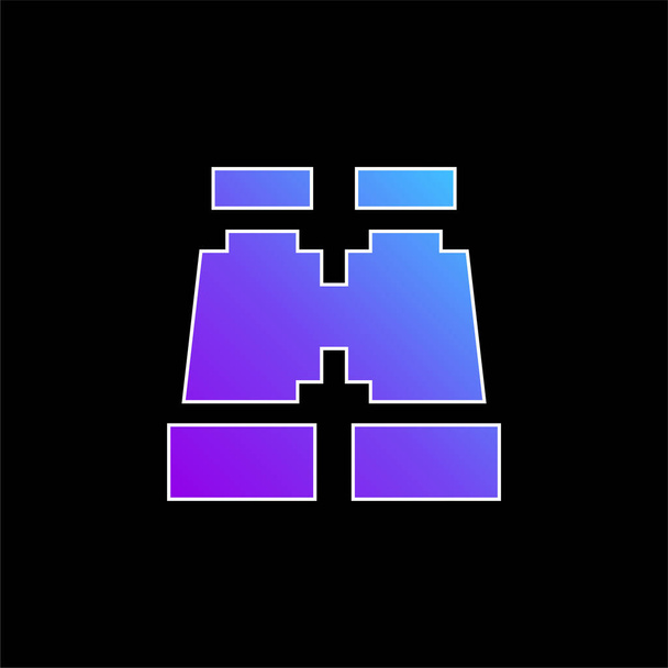 Binokulární modrá ikona přechodu - Vektor, obrázek