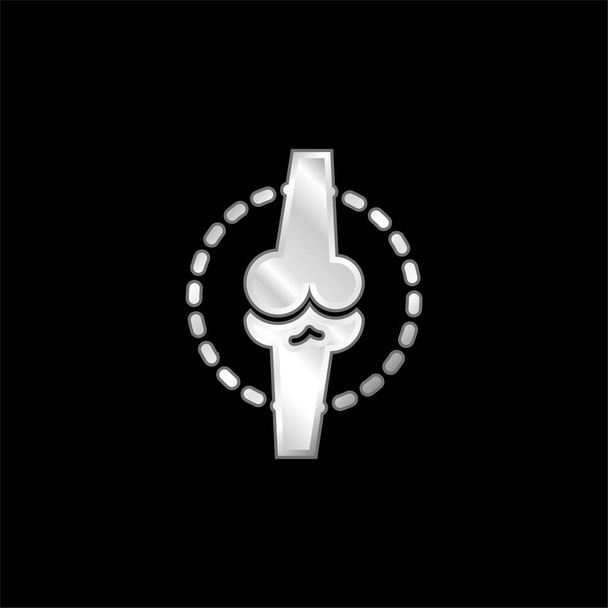 Kostní postříbřená kovová ikona - Vektor, obrázek