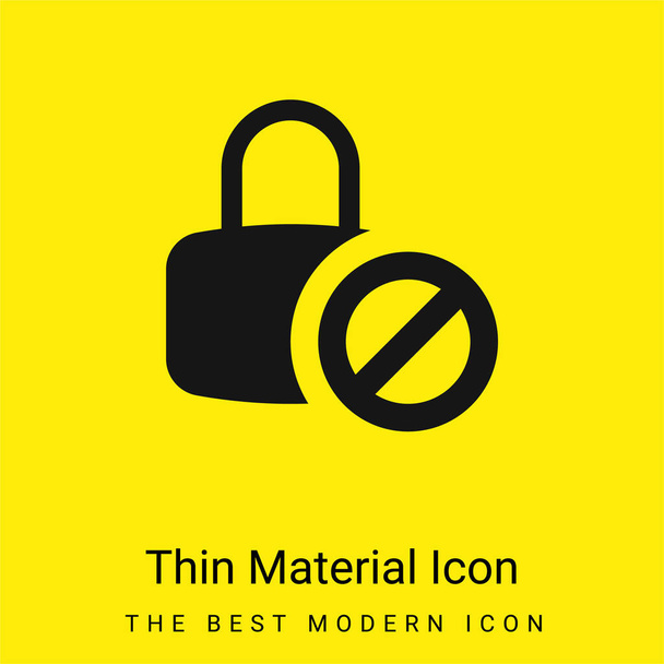 Blokkolt minimális világos sárga anyag ikon - Vektor, kép