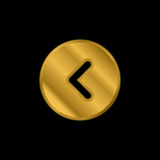 Volver chapado en oro icono metálico o logo vector - Vector, Imagen