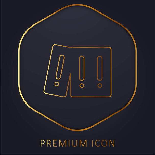 Archives ligne d'or logo premium ou icône - Vecteur, image