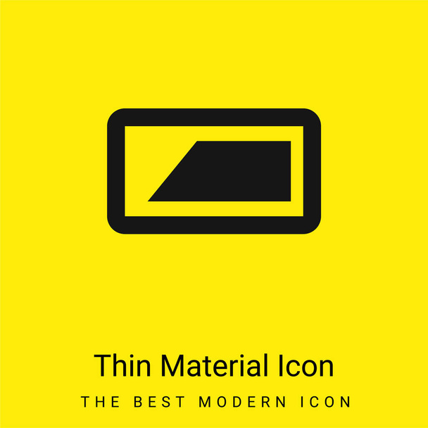 Akku minimaalinen kirkkaan keltainen materiaali kuvake - Vektori, kuva