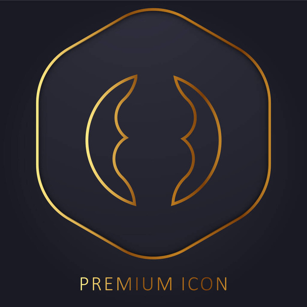 Articulatie gouden lijn premium logo of pictogram - Vector, afbeelding
