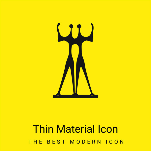 Astratto minimale icona materiale giallo brillante - Vettoriali, immagini