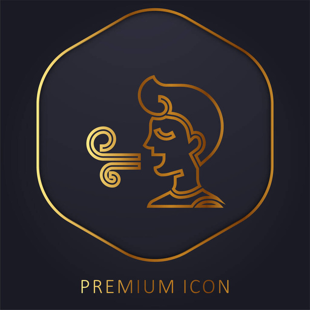 Bad Breath linea dorata logo premium o icona - Vettoriali, immagini
