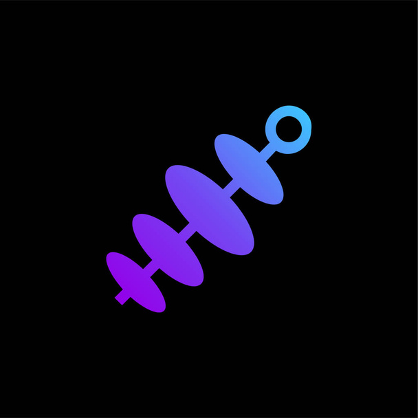 Broches Bbq icône vectorielle dégradé bleu - Vecteur, image
