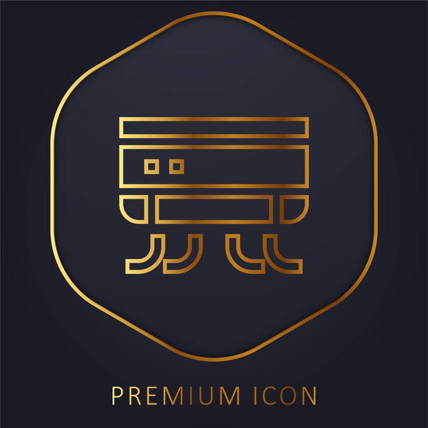 Klimatyzator złotej linii logo premium lub ikona - Wektor, obraz