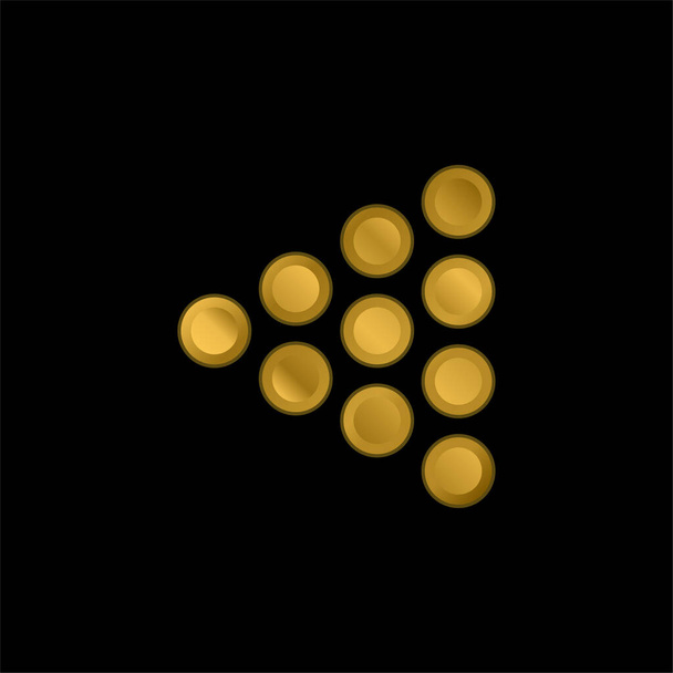 Боулінг Шпильки золотий металевий значок або вектор логотипу
 - Вектор, зображення