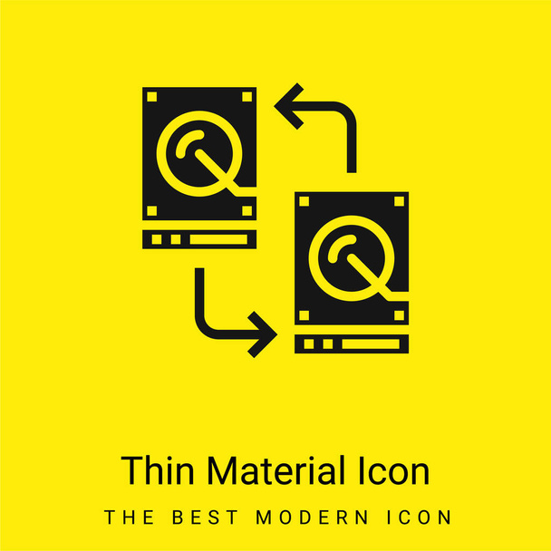 Zálohovat minimální jasně žlutou ikonu materiálu - Vektor, obrázek