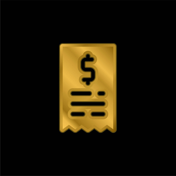 Bill επίχρυσο μεταλλικό εικονίδιο ή το λογότυπο διάνυσμα - Διάνυσμα, εικόνα