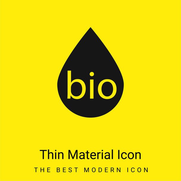 Bio Üzemanyag minimális fényes sárga anyag ikon - Vektor, kép