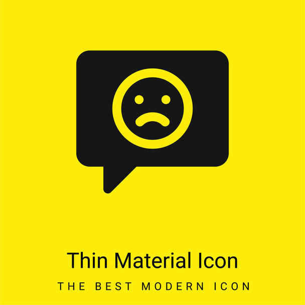 Bad Review minimal bright yellow material icon - Vector, Image