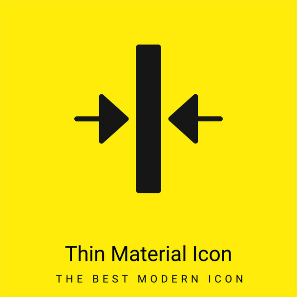 Lijn minimaal helder geel materiaal icoon - Vector, afbeelding