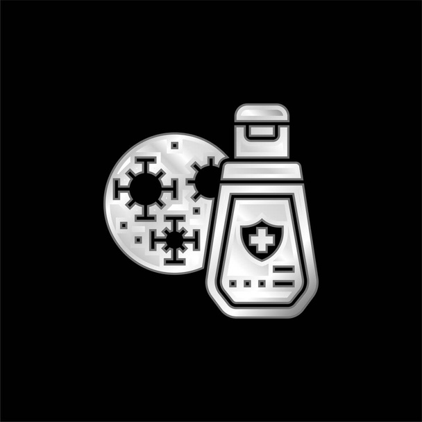 Антибактериальная гелевая серебряная икона - Вектор,изображение