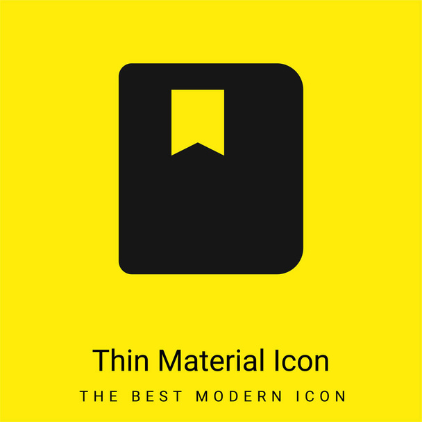 Agenda minimális fényes sárga anyag ikon - Vektor, kép