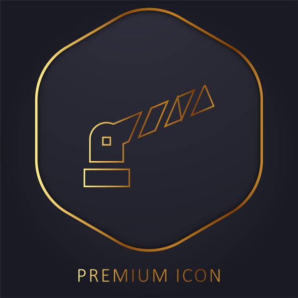 Barrier golden line premium logo or icon - Vector, Image
