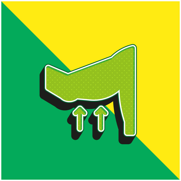 Brazo verde y amarillo moderno logotipo del icono del vector 3d - Vector, imagen