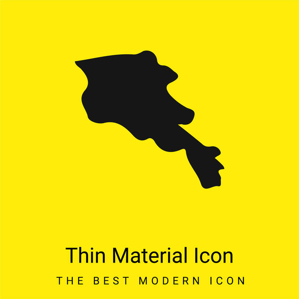 Arménie minimální jasně žlutý materiál ikona - Vektor, obrázek