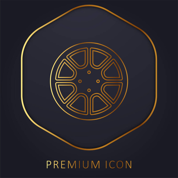 Legierung Rad goldene Linie Premium-Logo oder Symbol - Vektor, Bild