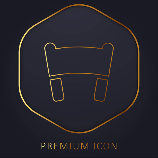 Banner arany vonal prémium logó vagy ikon - Vektor, kép