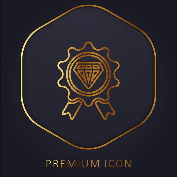 Abzeichen goldene Linie Premium-Logo oder Symbol - Vektor, Bild