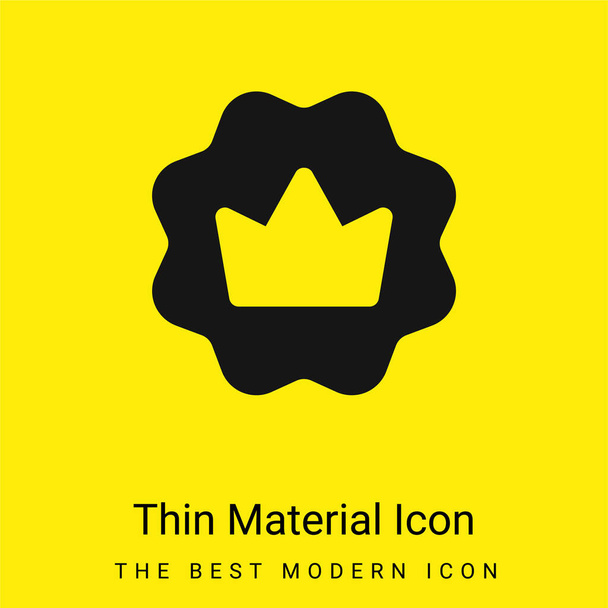 Badge minimaal helder geel materiaal icoon - Vector, afbeelding