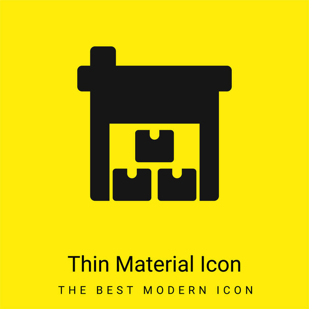 Scatole icona minimale materiale giallo brillante - Vettoriali, immagini