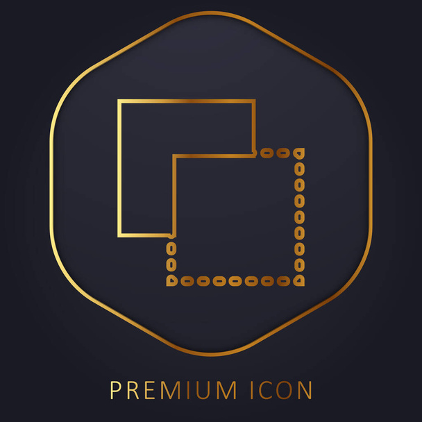 Tło złotej linii logo premium lub ikona - Wektor, obraz