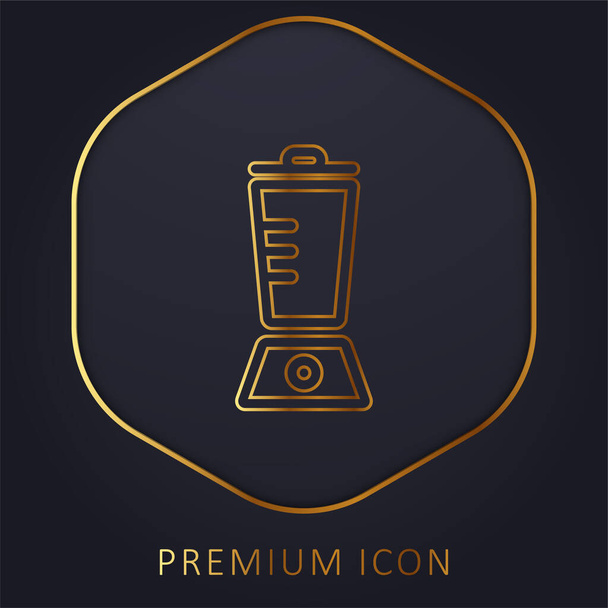 Blender Outline ligne d'or logo premium ou icône - Vecteur, image