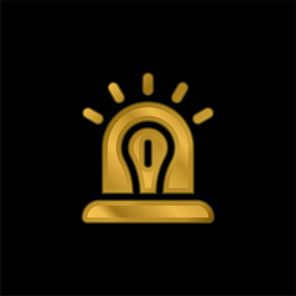 Altın kaplama metalik simge veya logo vektörünü uyar - Vektör, Görsel