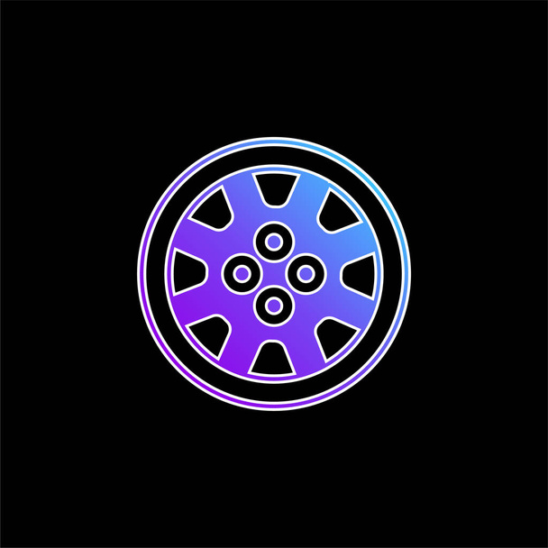 Alloy Wheel kék gradiens vektor ikon - Vektor, kép