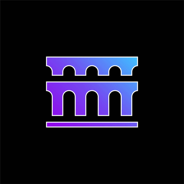 Icona vettoriale gradiente blu acquedotto - Vettoriali, immagini