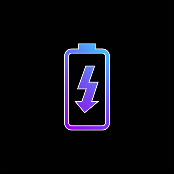 Battery Charge blue gradient vector icon - Vector, Image
